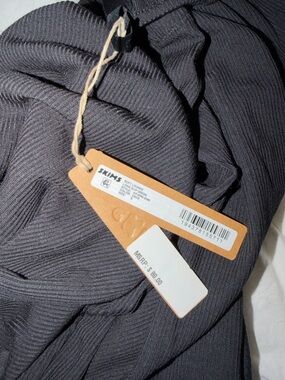 Skims Soft Lounge Long Slip Dress Black Onyx Size Small